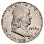 1959 Franklin Half Dollar 20-Coin Roll Avg Circ